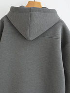 Oversized Zip - Up Hoodie Big Pocket Loose Fit — Clean Girl Y2K Essential - BaeSprout.com