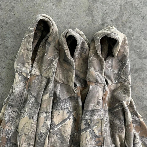 Camo Print Oversized Zip - Up Hoodie — Y2K Streetwear Everyday - BaeSprout.com