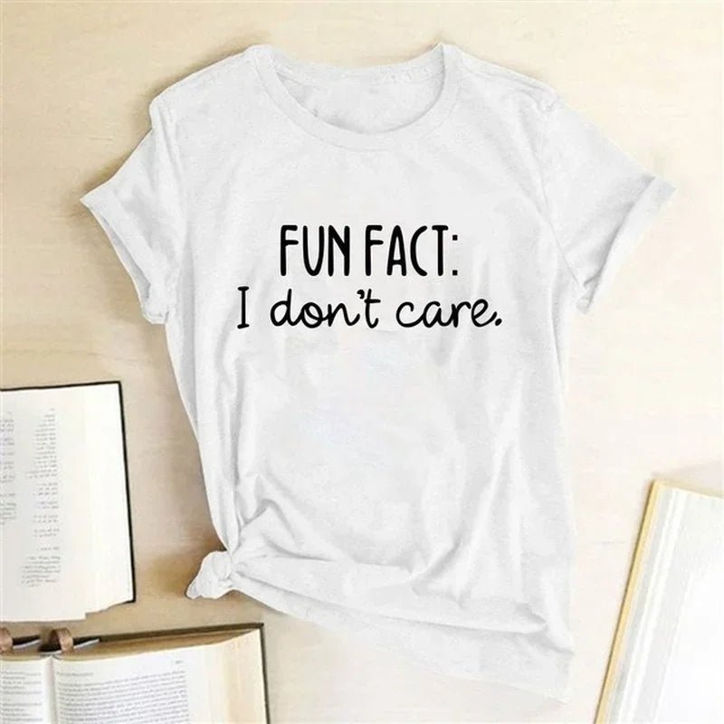 Fun Fact Slogan Graphic Tee with Loose Fit — Indie Casual - BaeSprout.com