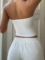 Floral Print Strapless Bandeau Crop Top — Coquette Summer - BaeSprout.com