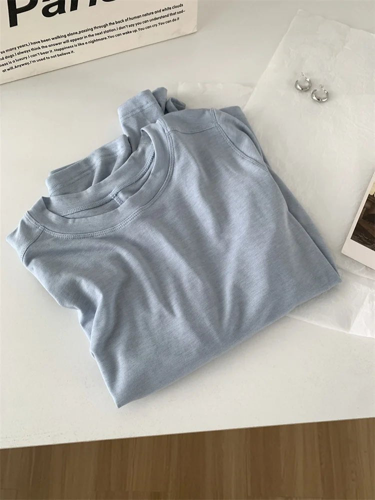 Silky Soft Long Sleeve Top with Slim Fit — Quiet Luxury Minimal - BaeSprout.com