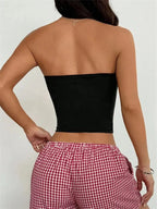 Floral Print Strapless Tube Top — Y2K Summer Street