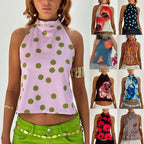 Women's Y2K Halter Neck Crop Top - BaeSprout.com