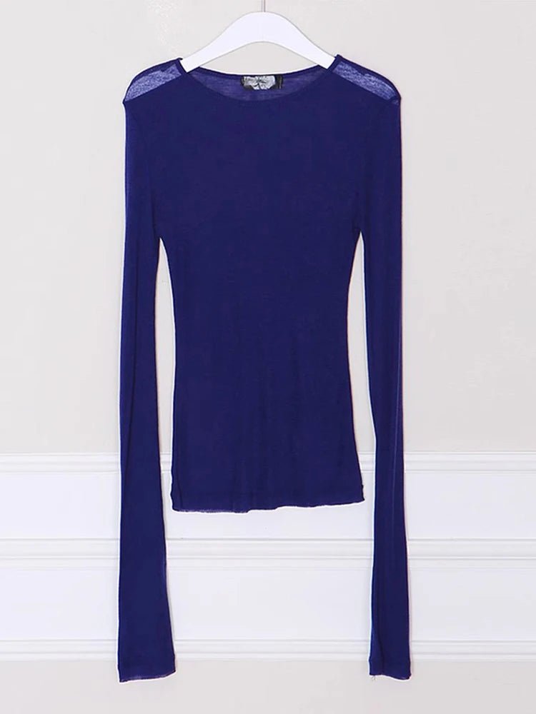 Sheer Slim - Fit Long Sleeve Mesh Tee - BaeSprout.com
