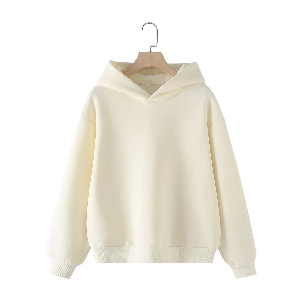 V - Neck Hoodie Wide Leg Pants Set Two Piece Fleece — Quiet Luxury Casual - BaeSprout.com