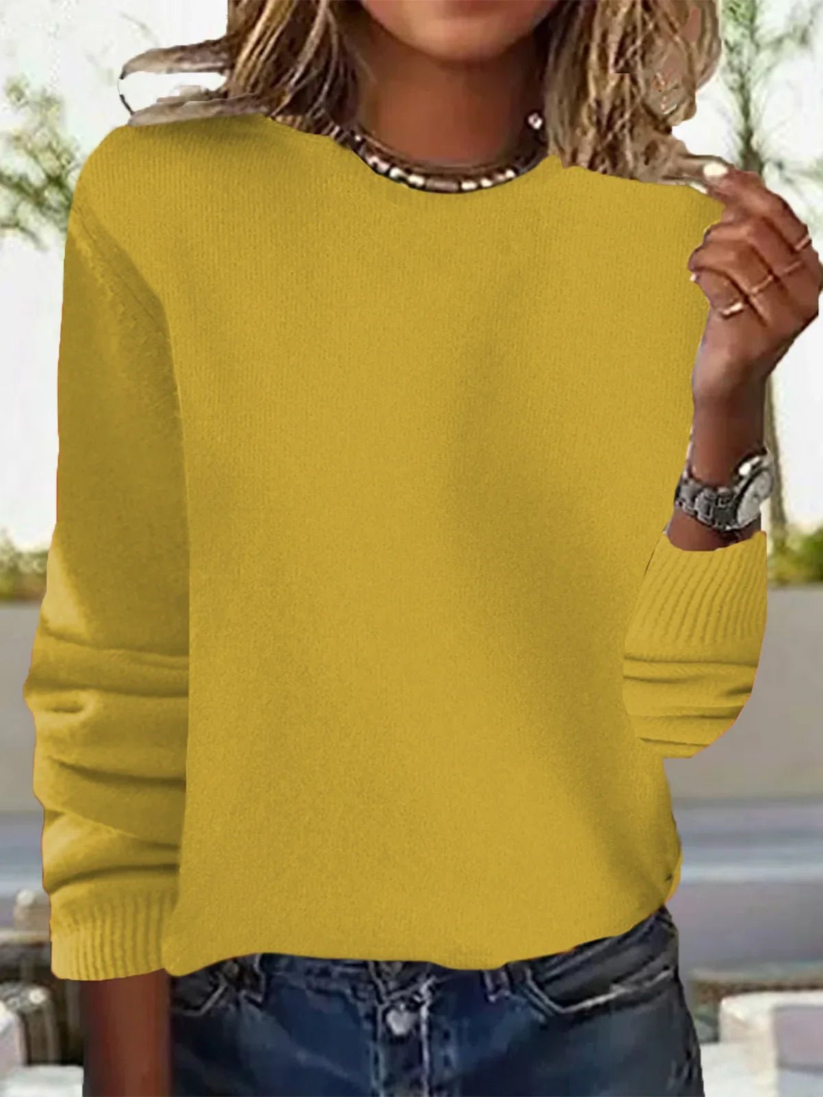 V - Neck Knit Pullover Sweater with Long Sleeves — Casual Minimal - BaeSprout.com