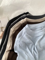 Silky Soft Long Sleeve Top with Slim Fit — Quiet Luxury Minimal - BaeSprout.com