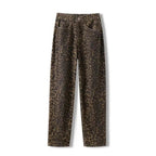 Leopard Print Straight - Leg Jeans - BaeSprout.com