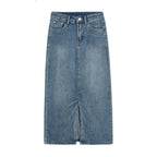 High - Waist Denim A - Line Skirt for Women - BaeSprout.com