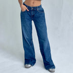 Low Rise Baggy Straight Leg Jeans — Y2K Boyfriend Street - BaeSprout.com