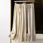 Knit Wide - Leg Drawstring Pants Loose Fit — Quiet Luxury - BaeSprout.com