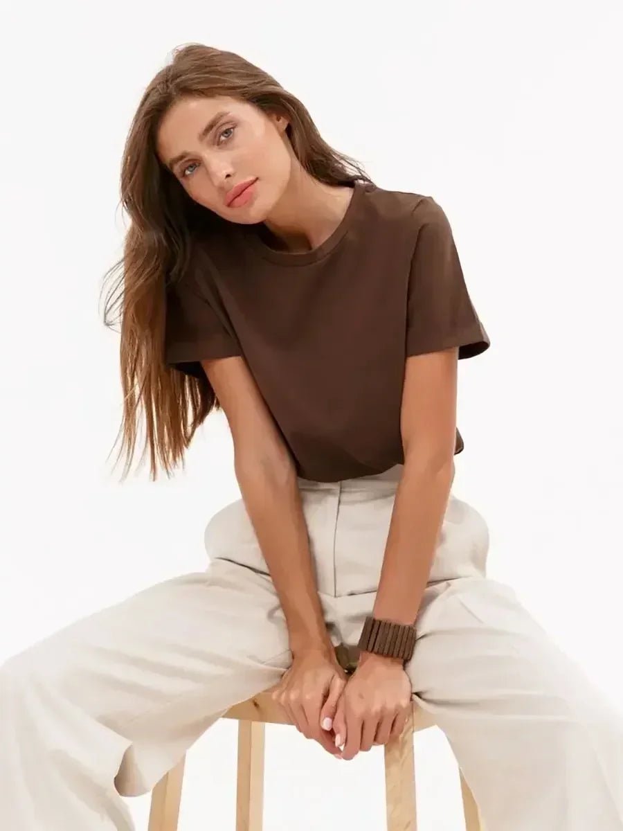 100% Cotton Oversized Basic Tee — Clean Girl Minimal - BaeSprout.com