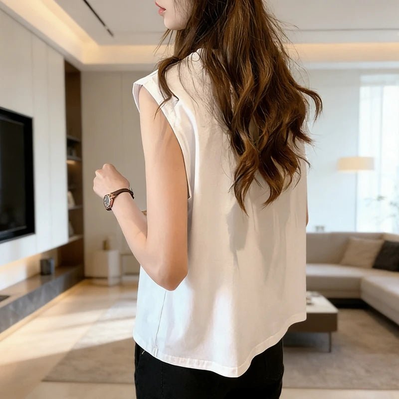 Classic Sleeveless Tank Top Relaxed Fit — Quiet Luxury Everyday - BaeSprout.com