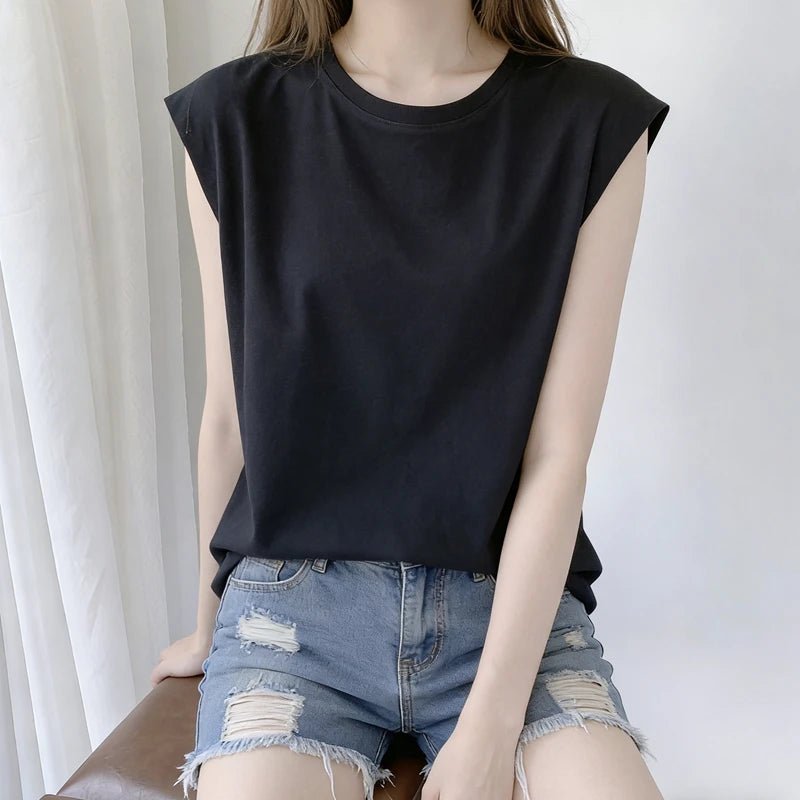 Classic Sleeveless Tank Top Relaxed Fit — Quiet Luxury Everyday - BaeSprout.com
