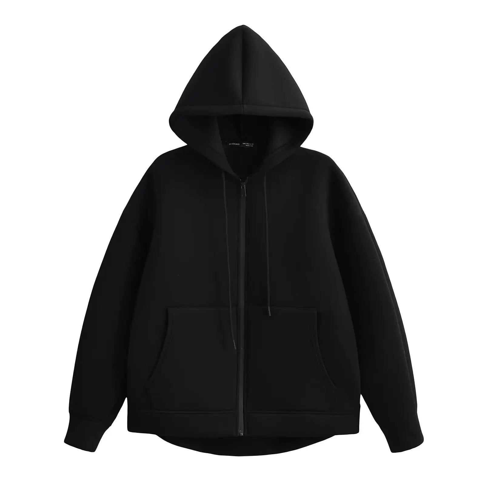 Oversized Zip - Up Hoodie Big Pocket Loose Fit — Clean Girl Y2K Essential - BaeSprout.com