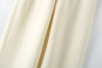 V - Neck Hoodie Wide Leg Pants Set Two Piece Fleece — Quiet Luxury Casual - BaeSprout.com