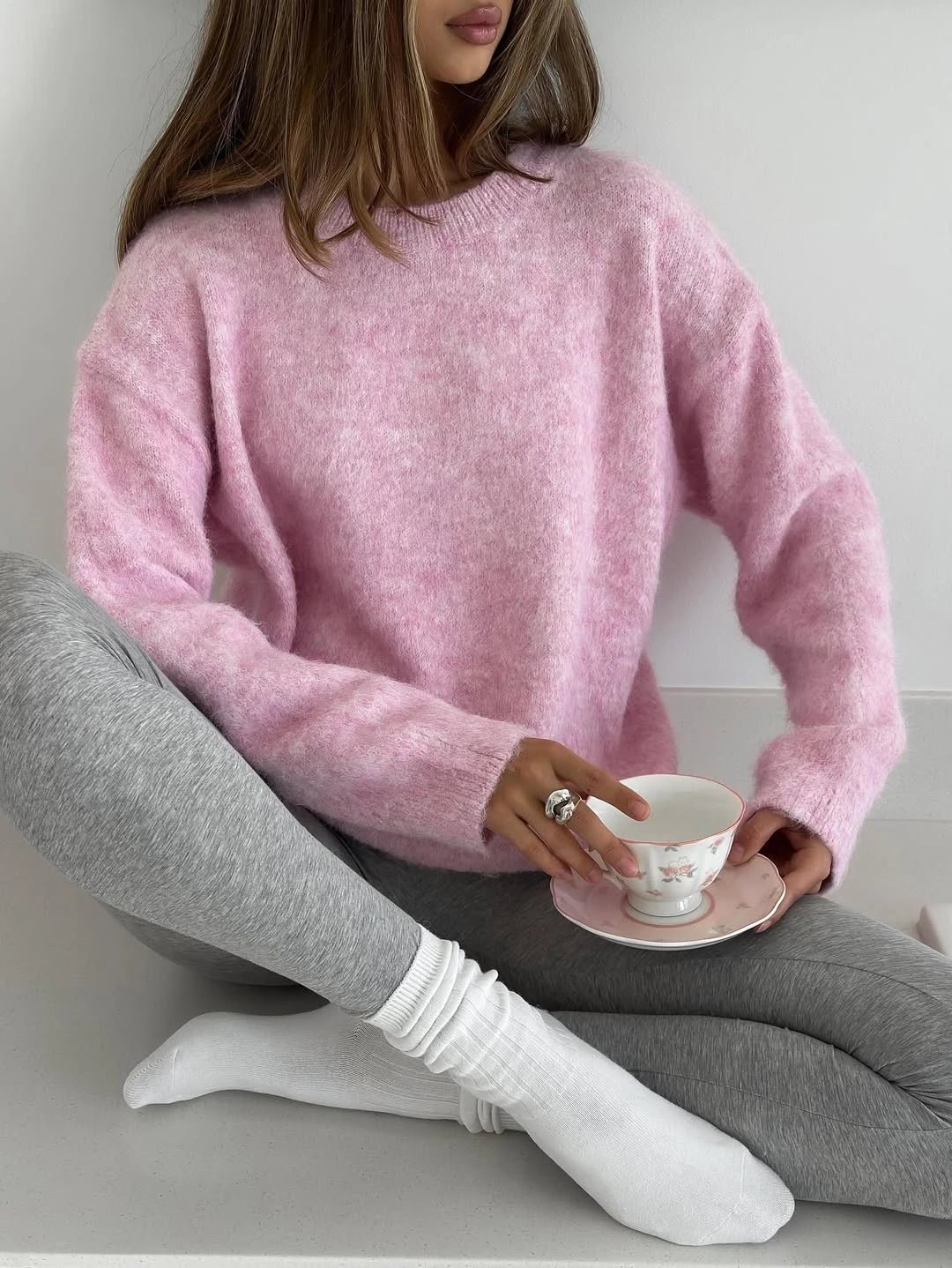 Basic O - Neck Sweater for Women - BaeSprout.com