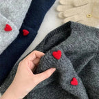 Deep Grey Wool Knitted Cardigan - BaeSprout.com