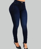 High Waist Skinny Jeans Stretch Fitted — Y2K Baddie Clean Girl Essential - BaeSprout.com