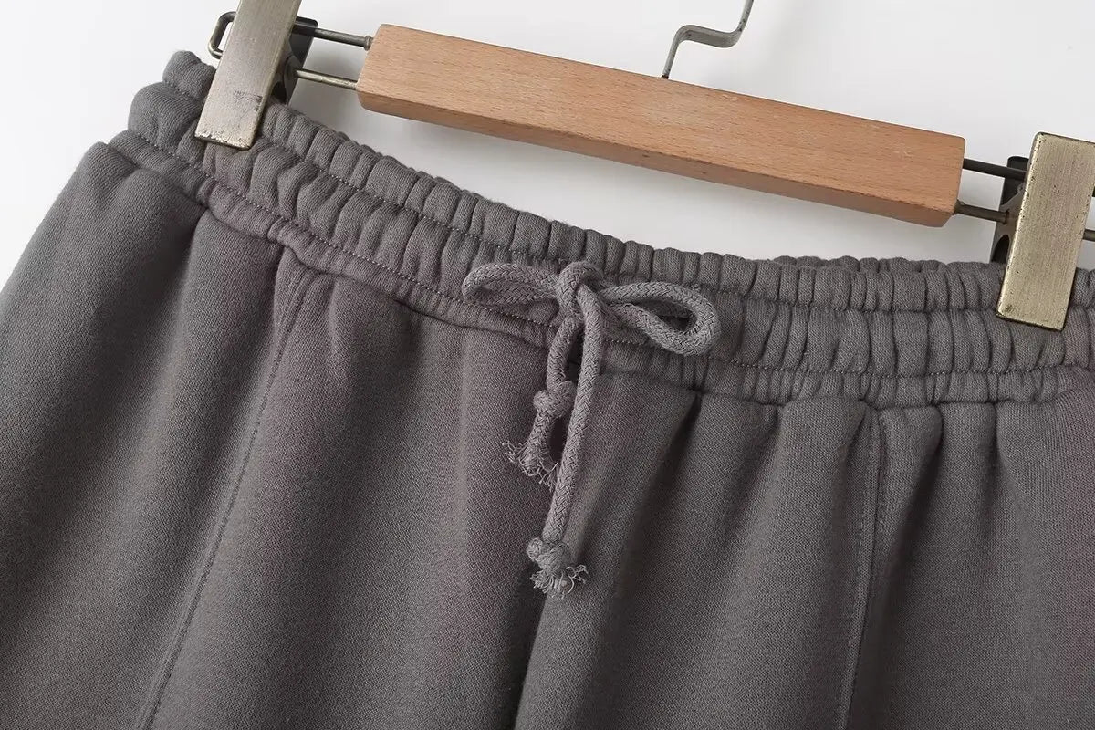 Bomber Jacket Wide Leg Pants Set Two Piece — Quiet Luxury Y2K Streetwear - BaeSprout.com