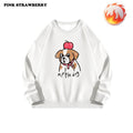 Cute Puppy Print Oversize Sweatshirt - BaeSprout.com
