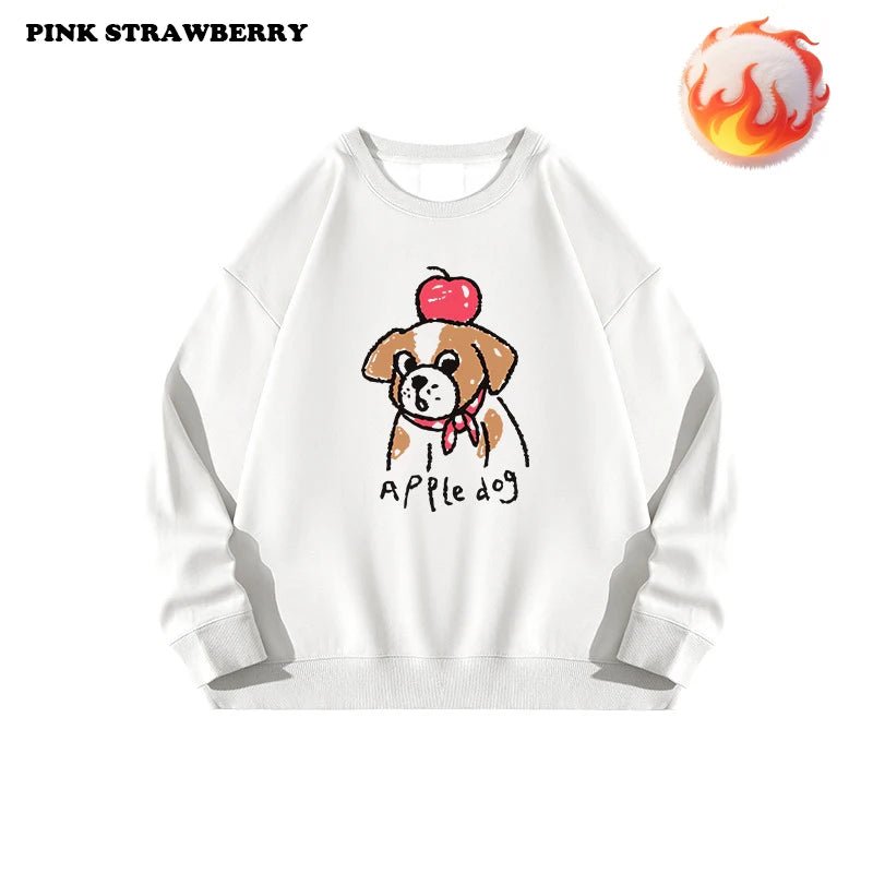 Cute Puppy Print Oversize Sweatshirt - BaeSprout.com