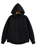 Oversized Zip - Up Hoodie Big Pocket Loose Fit — Clean Girl Y2K Essential - BaeSprout.com