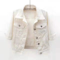 Colored Denim Jacket with Button Front — Y2K Casual Street - BaeSprout.com