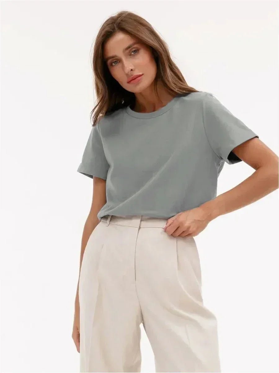 100% Cotton Oversized Basic Tee — Clean Girl Minimal - BaeSprout.com