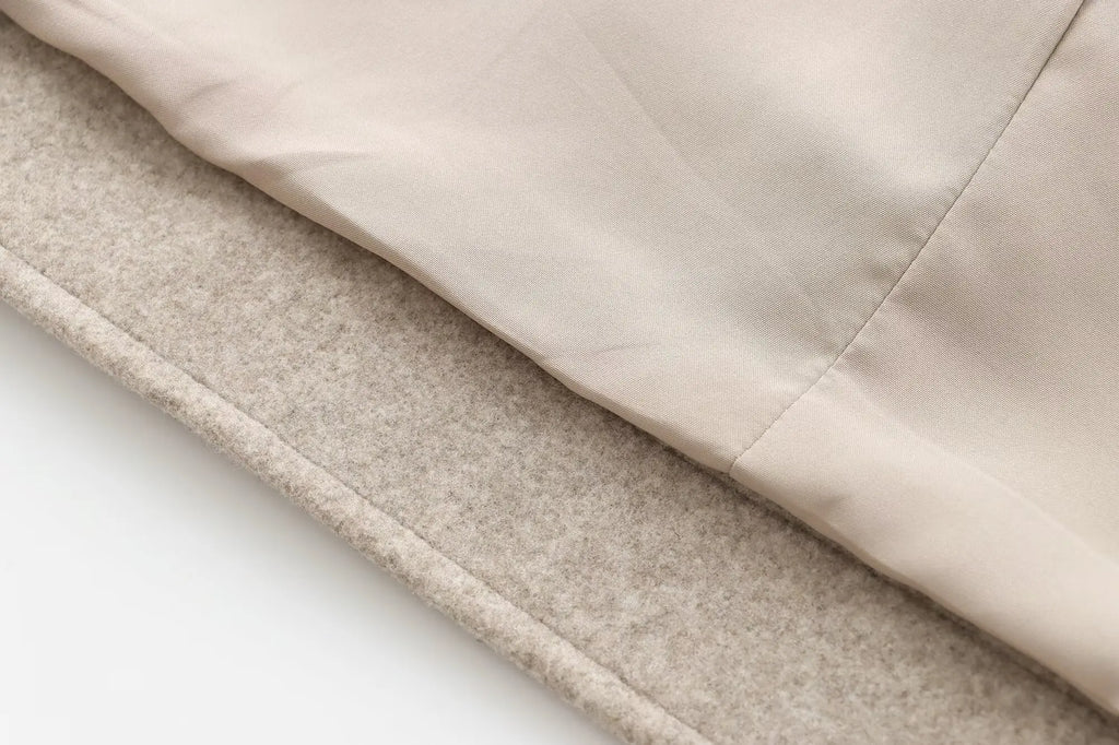 Cropped Zip - Up Jacket Collared Patch Pocket — Quiet Luxury Old Money - BaeSprout.com