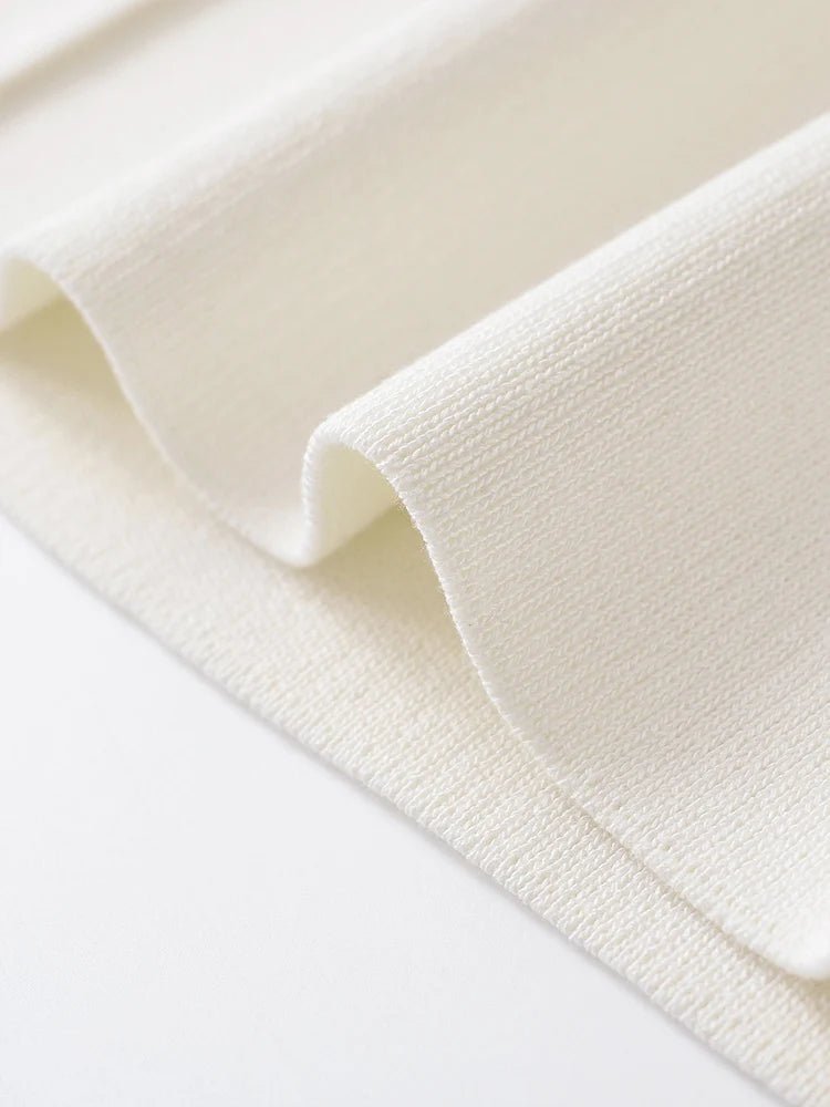 V - Neck Short Sleeve Knitted Top - BaeSprout.com