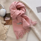 Cashmere Feel Tassel Scarf Oversized Wrap — Quiet Luxury Winter Essential - BaeSprout.com