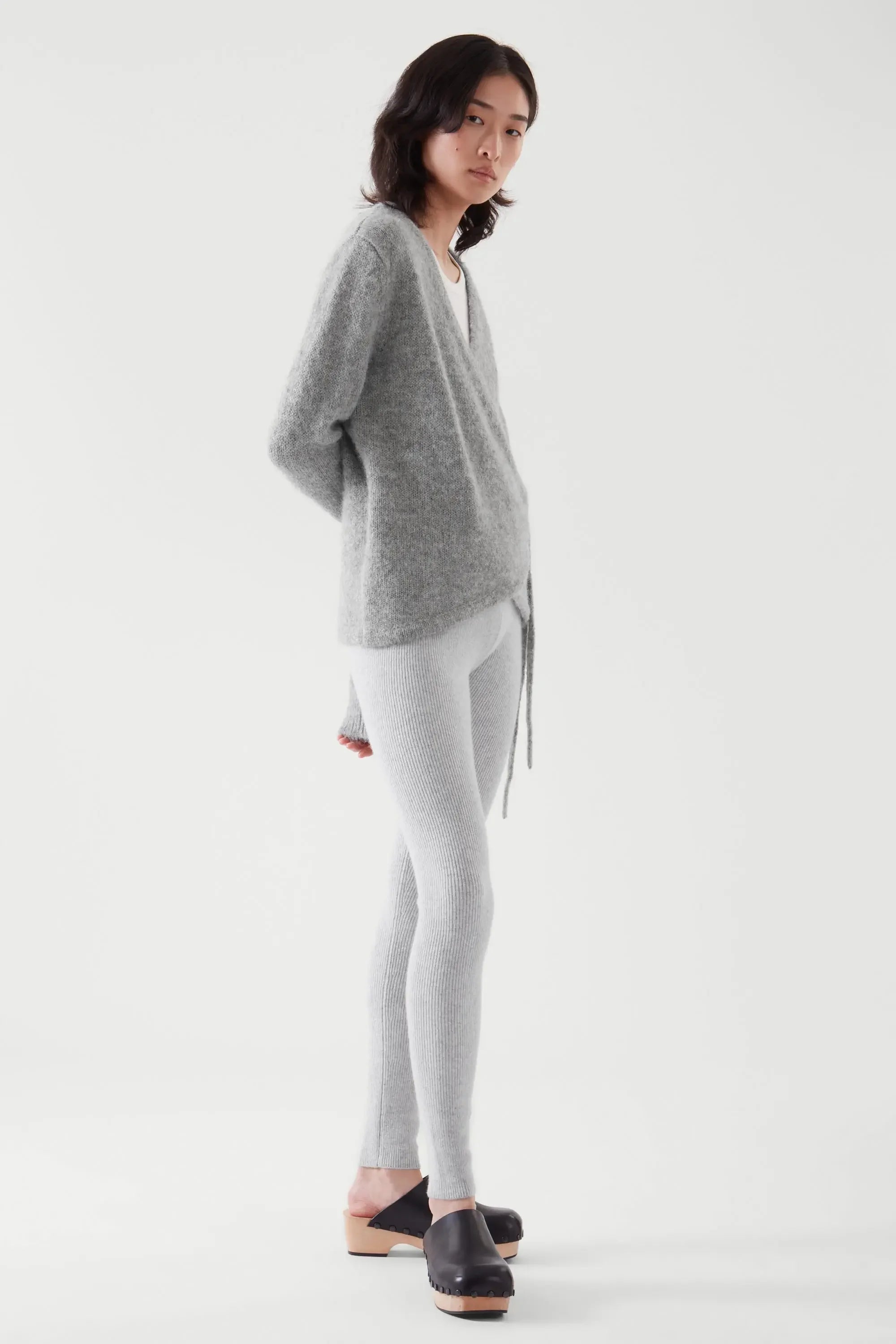 Asymmetrical Wool Blend Cardigan - BaeSprout.com