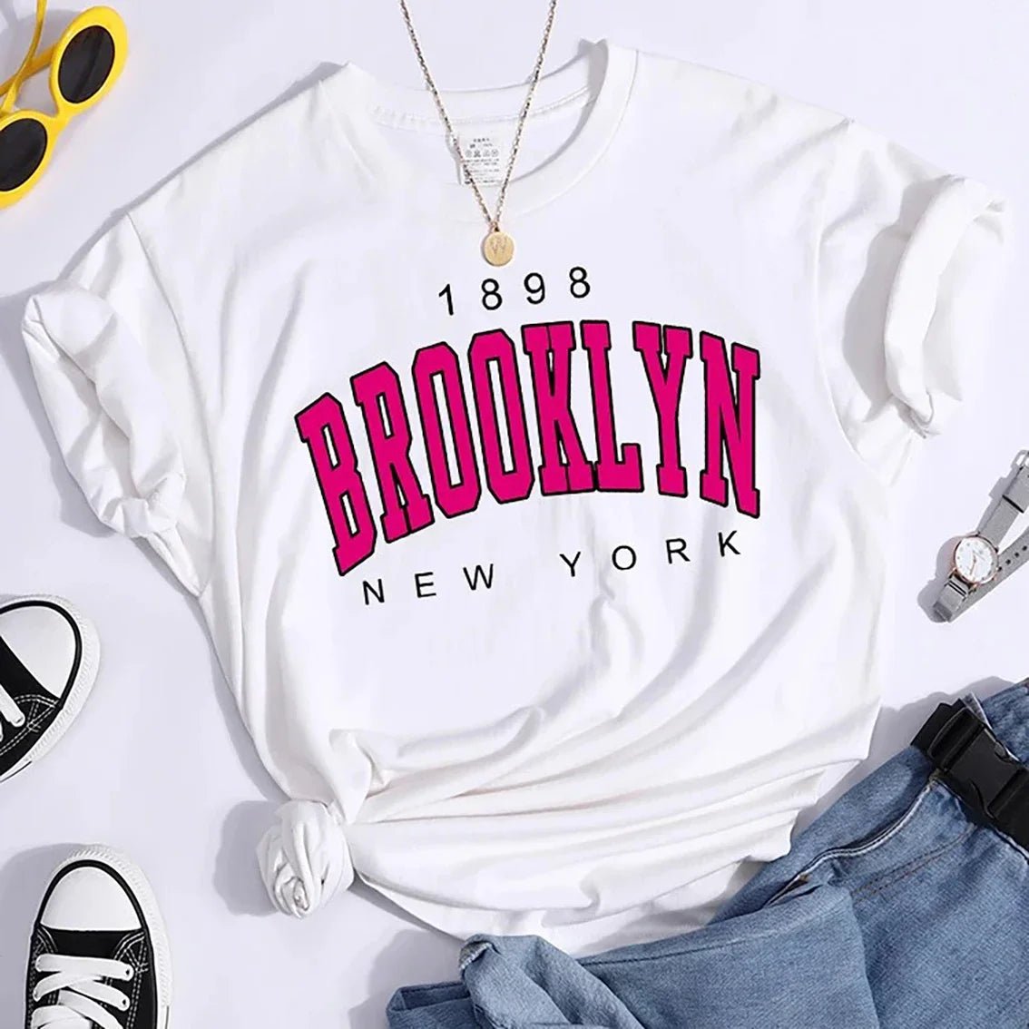 Brooklyn New York Graphic Tee - Y2K Streetwear - BaeSprout.com