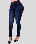 High Waist Skinny Jeans Stretch Fitted — Y2K Baddie Clean Girl Essential - BaeSprout.com