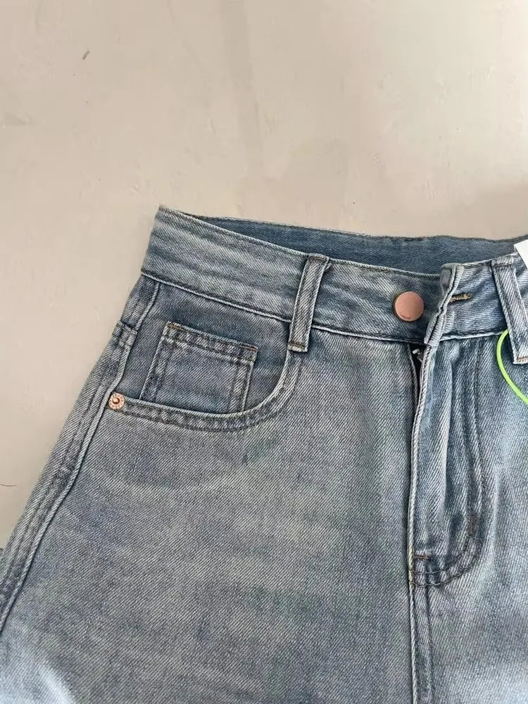 Wide - Leg Vintage Streetwear Jeans - BaeSprout.com