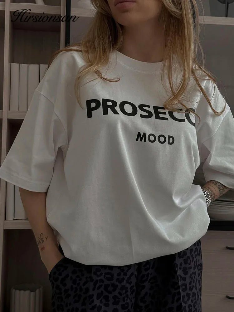 Prosecco Mood Graphic Tee — Clean Girl Casual - BaeSprout.com