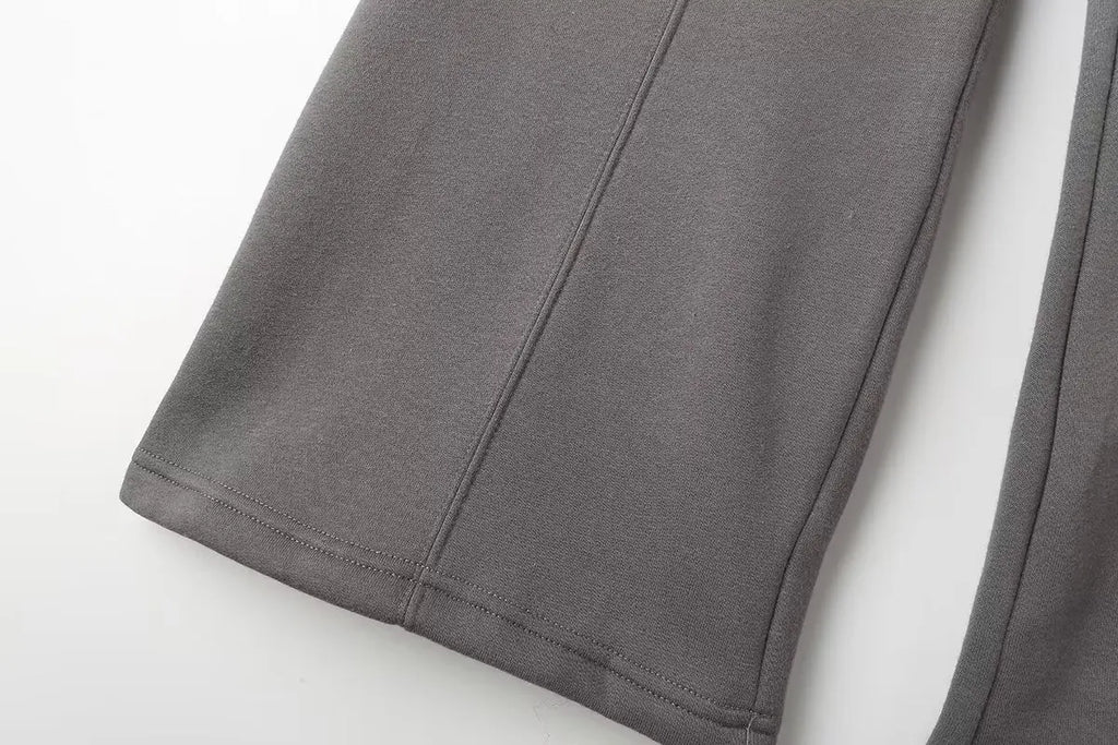 Bomber Jacket Wide Leg Pants Set Two Piece — Quiet Luxury Y2K Streetwear - BaeSprout.com