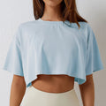 Oversized Cotton Crop Tee with Short Sleeves — Y2K Casual - BaeSprout.com