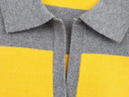 Striped Polo Collar Knit Sweater with Loose Fit — Preppy Y2K - BaeSprout.com