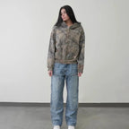 Camo Print Oversized Zip - Up Hoodie — Y2K Streetwear Everyday - BaeSprout.com