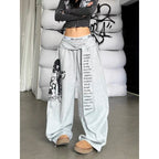 Gothic Letter Print Baggy Sweatpants - Y2K Harajuku - BaeSprout.com
