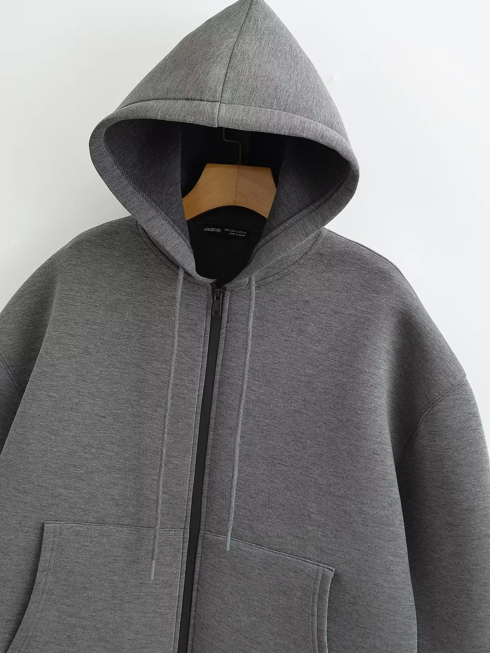 Oversized Zip - Up Hoodie Big Pocket Loose Fit — Clean Girl Y2K Essential - BaeSprout.com