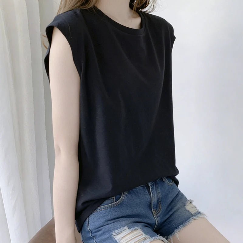 Classic Sleeveless Tank Top Relaxed Fit — Quiet Luxury Everyday - BaeSprout.com