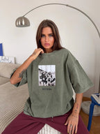 Retro Printed Cotton T-Shirt - BaeSprout.com