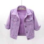 Colored Denim Jacket with Button Front — Y2K Casual Street - BaeSprout.com
