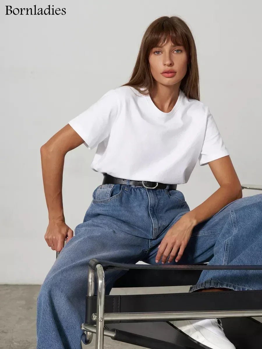 100% Cotton Oversized Basic Tee — Clean Girl Minimal - BaeSprout.com