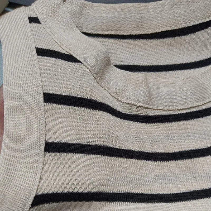 Striped Knit Waistcoat for Women - BaeSprout.com