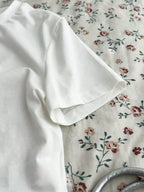 Basic Fitted Crop Tee with Short Sleeves — Clean Girl Minimal - BaeSprout.com