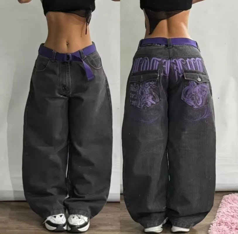 Y2K Streetwear Oversized Baggy Jeans - BaeSprout.com